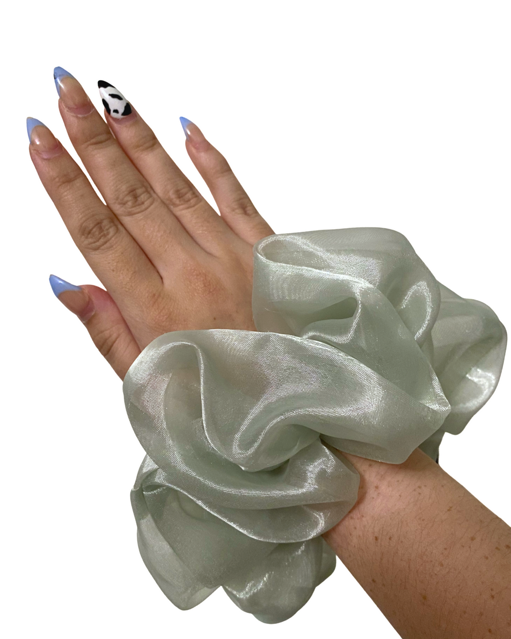 Sage oversized organza